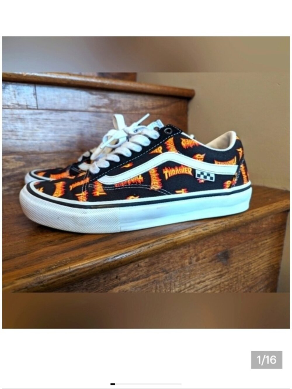 Vans x Thrasher limited edition old skool sneaker M Sz 8 W 10,  low top